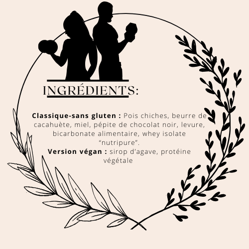 Cookie Protéiné Pois Chiche Chocolat Sans Gluten - Alternative Saine